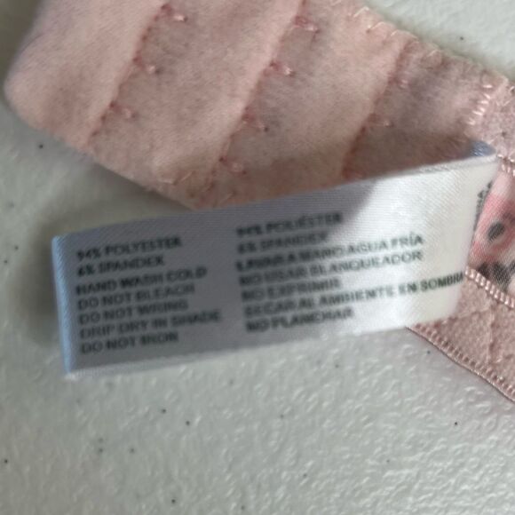 Laura Ashley Pink Peach Floral Strapless Push Up Bra Lace Women 34C No Straps - Picture 12 of 15